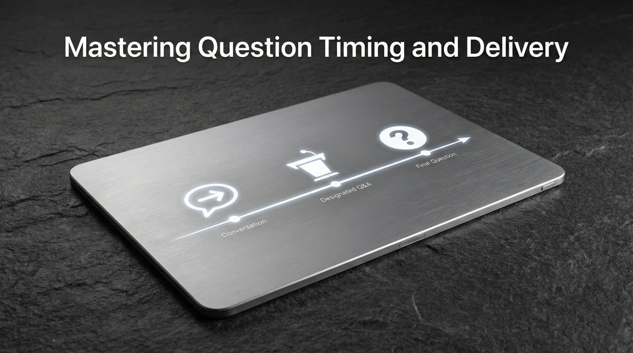 Mastering Question Timing And Delivery Infographic