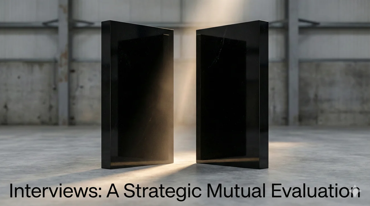 Strategic Mutual Evaluation Concept Visual Illustration