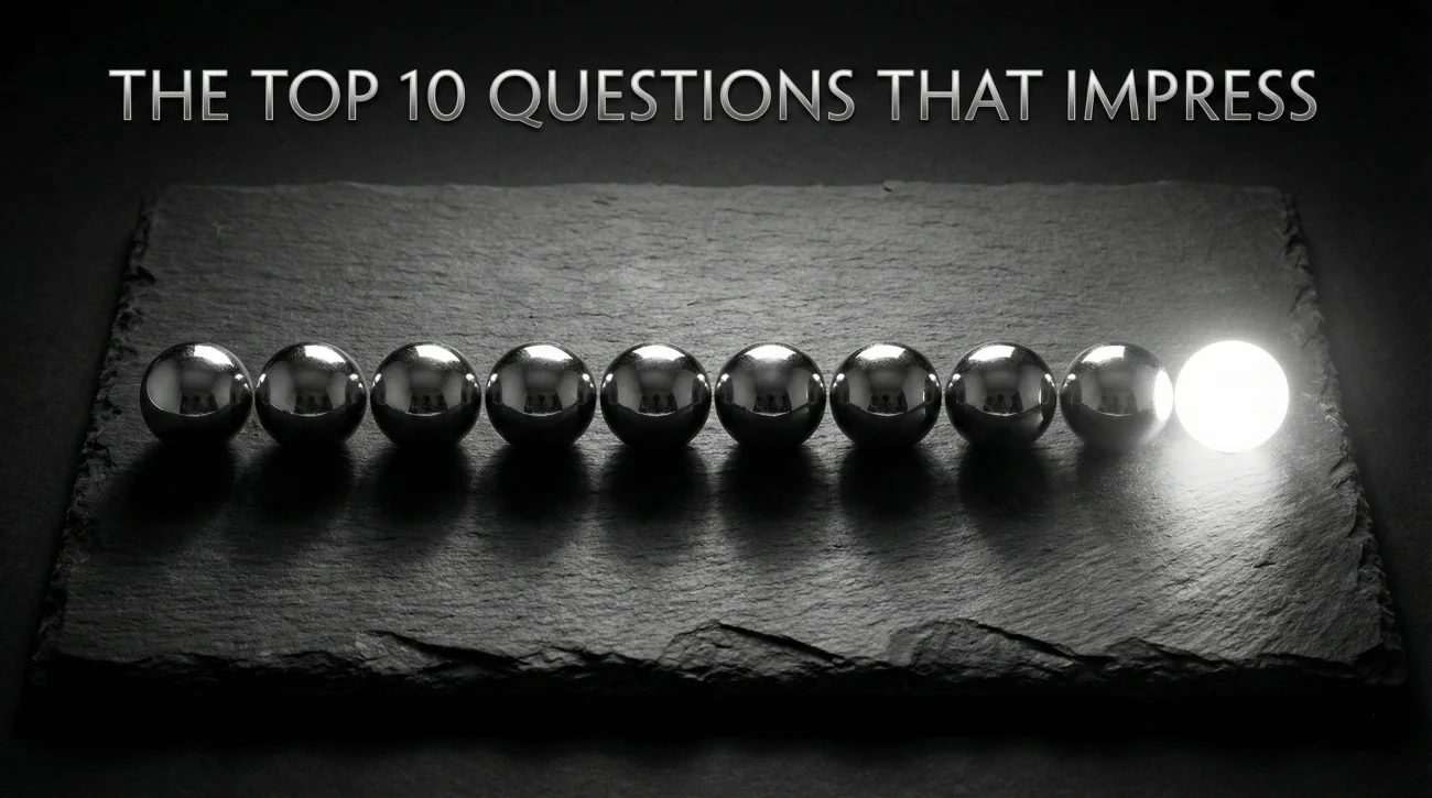Top 10 Strategic Questions Visual Metaphor Illustration