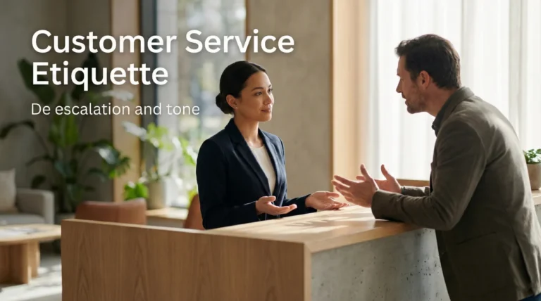 Customer Service Etiquette (De-escalation & Tone)