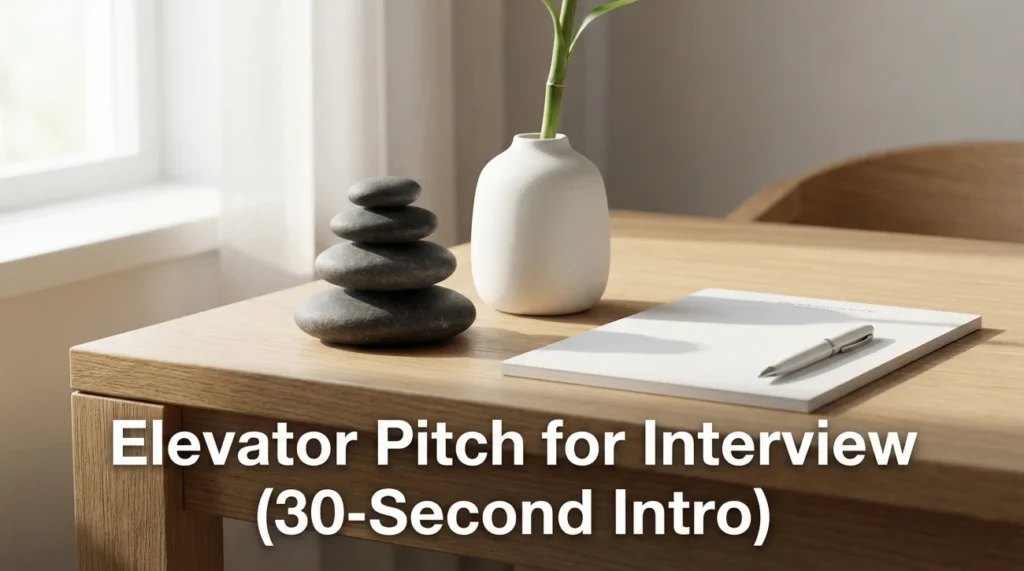 Elevator Pitch For Interview
