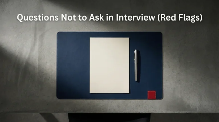Questions Not to Ask in Interview (Red Flags)