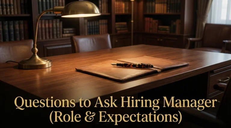 Questions to Ask Hiring Manager (Role & Expectations)