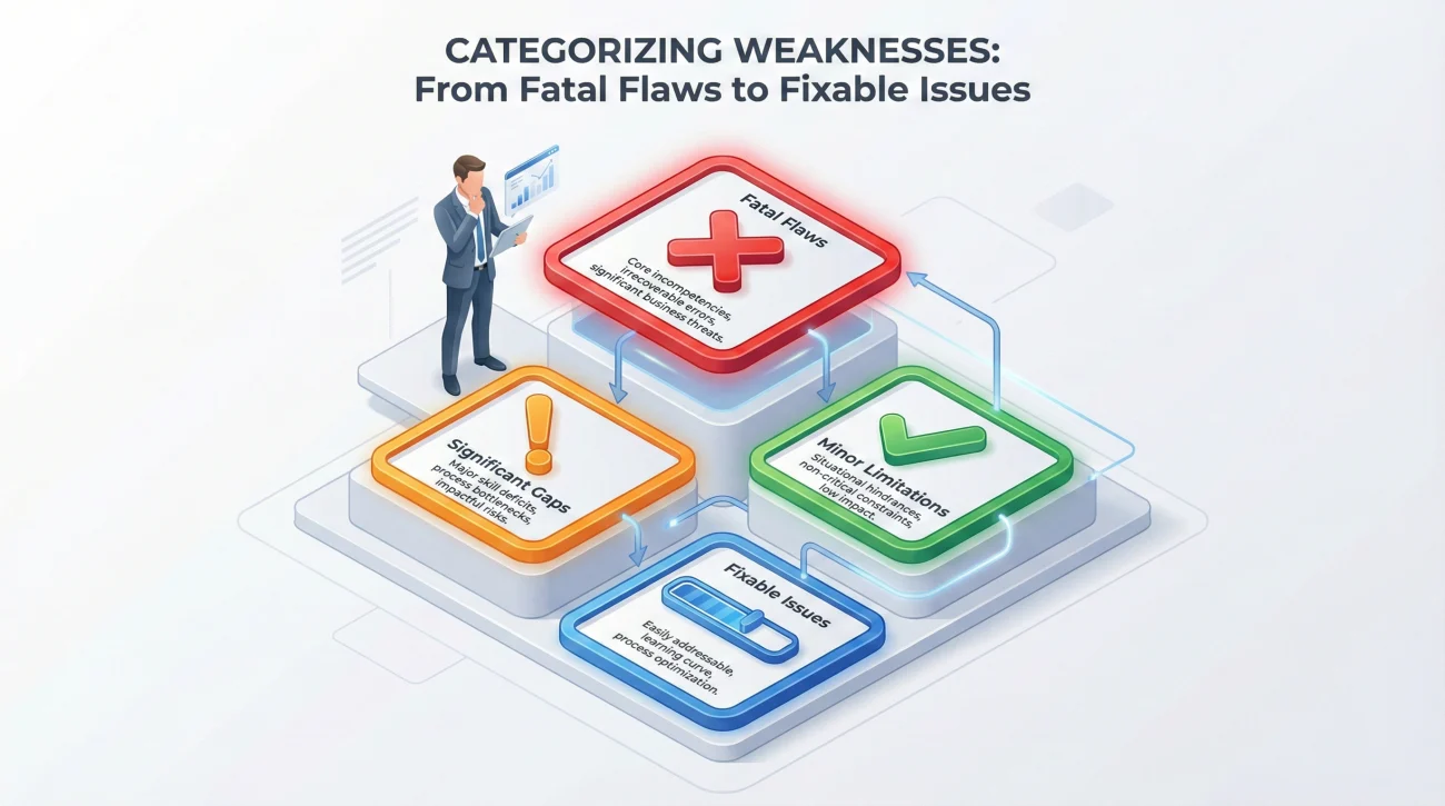 Categorizing Professional Weaknesses For Interviews