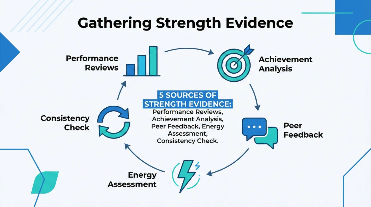 Infographic - 5 Key Sources For Gathering Career Strength Evidence