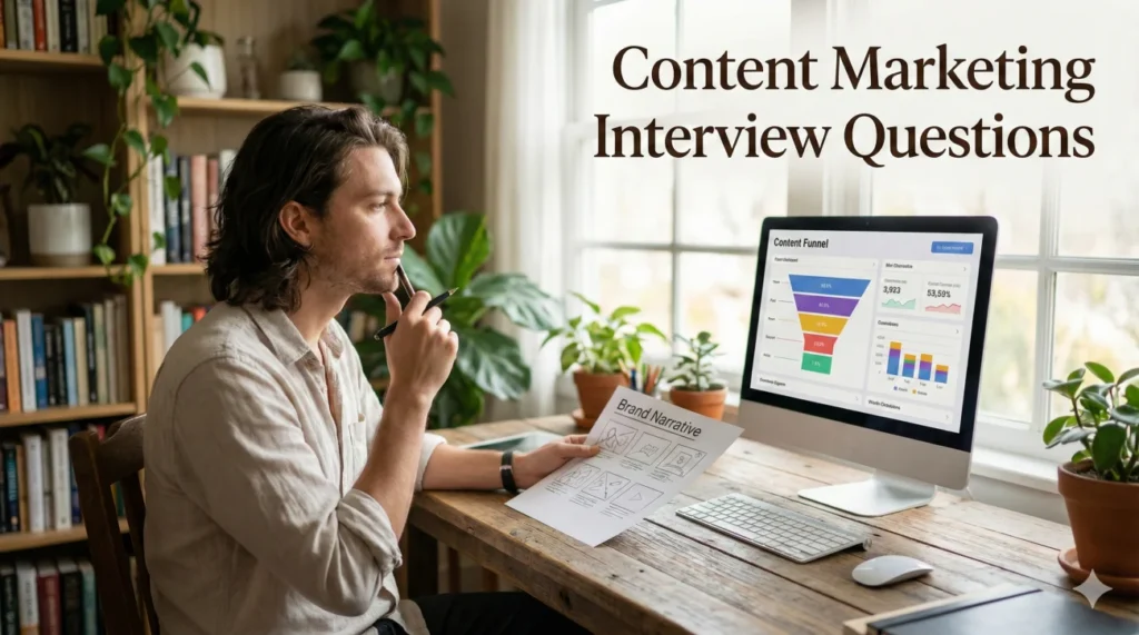 Content Marketing Interview Questions (Storytelling & Funnels) 1 Content Marketing Interview Questions