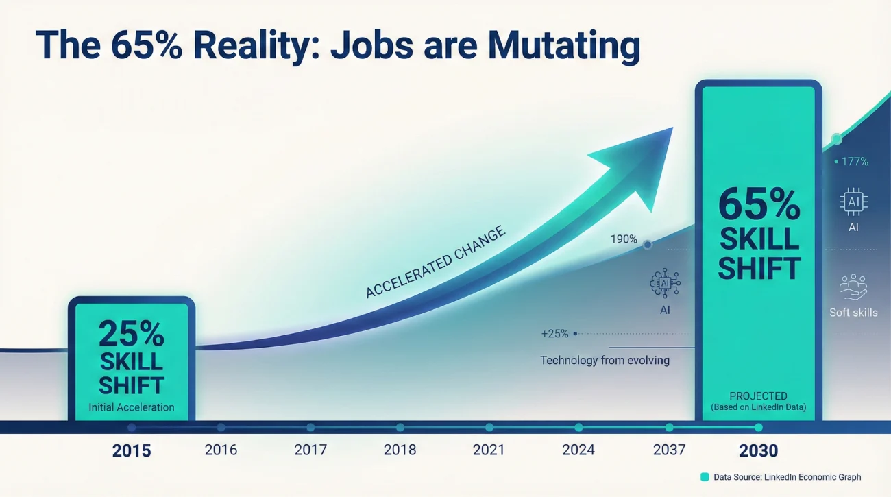 Projection Of Global Job Skill Requirements Shift By 2030