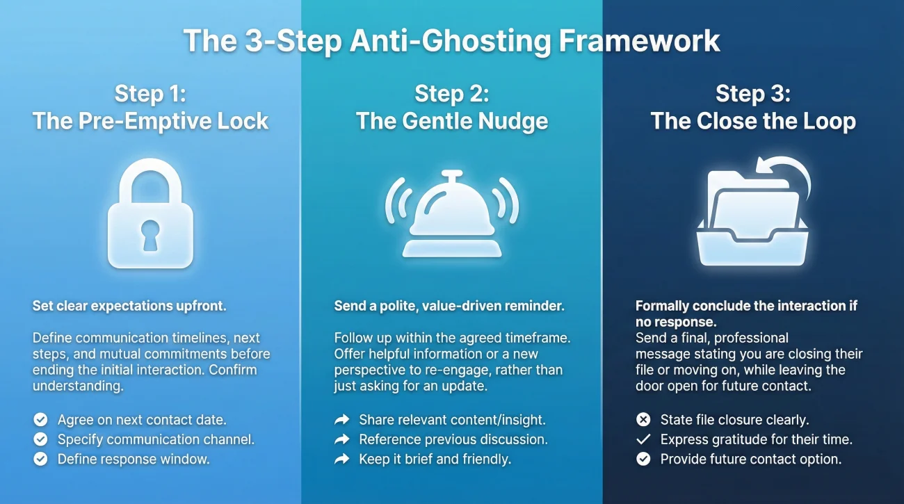 Three Step Communication Framework For Job Search Closure