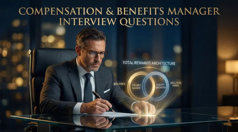 Compensation and Benefits Manager Interview Questions (Salary Structure & Perks)