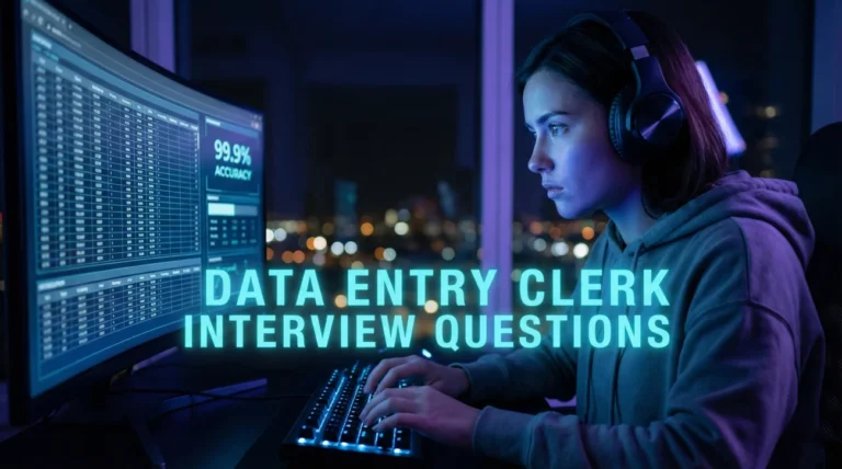 Data Entry Clerk Interview Questions (Typing Speed & Accuracy)