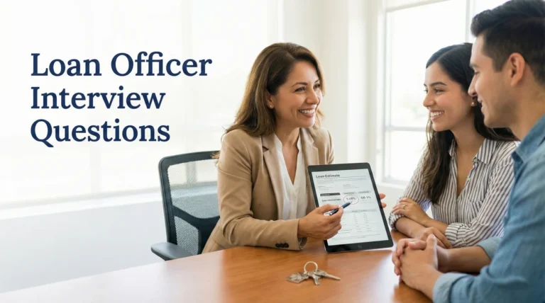Loan Officer Interview Questions (Lending Criteria & Sales)