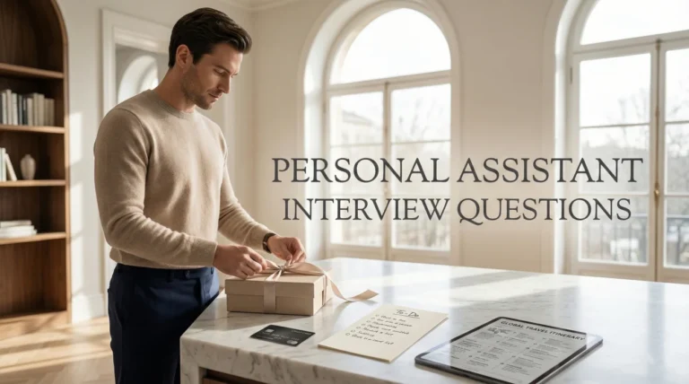 Personal Assistant Interview Questions (Lifestyle Mgmt & Errands)