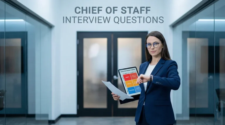 Chief of Staff Interview Questions (Strategic Advisory & Prioritization)
