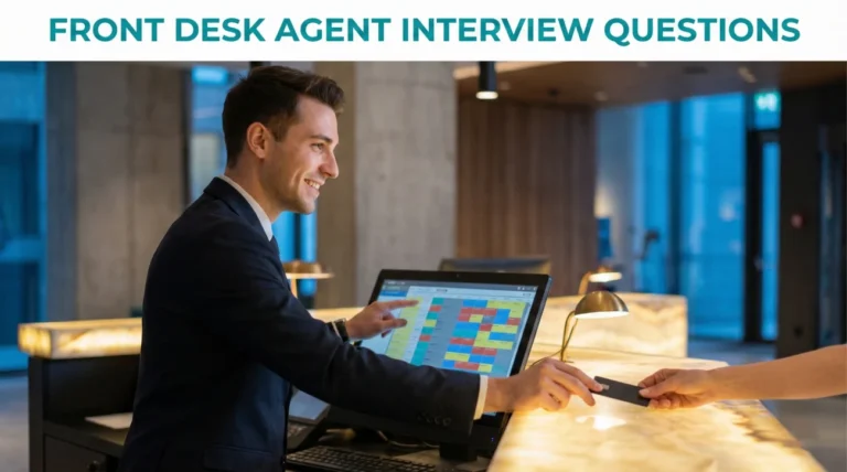 Front Desk Agent Interview Questions (Check-In & PMS)