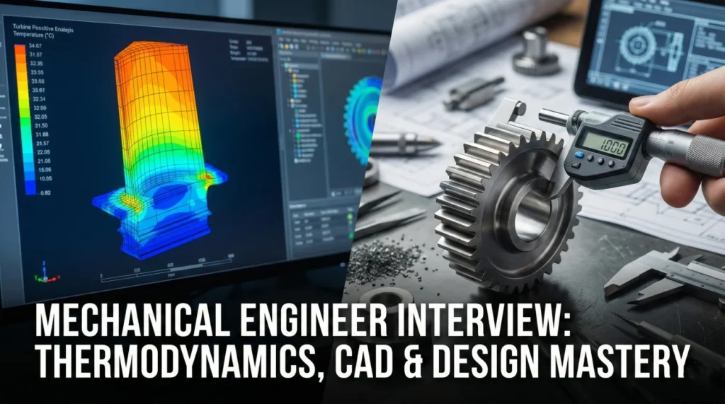 Mechanical Engineer Interview Questions (Thermodynamics & CAD) 1 Mechanical Engineer Interview Questions