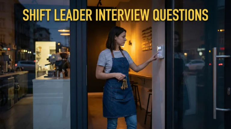 Shift Leader Interview Questions (Opening/Closing & Tasks)