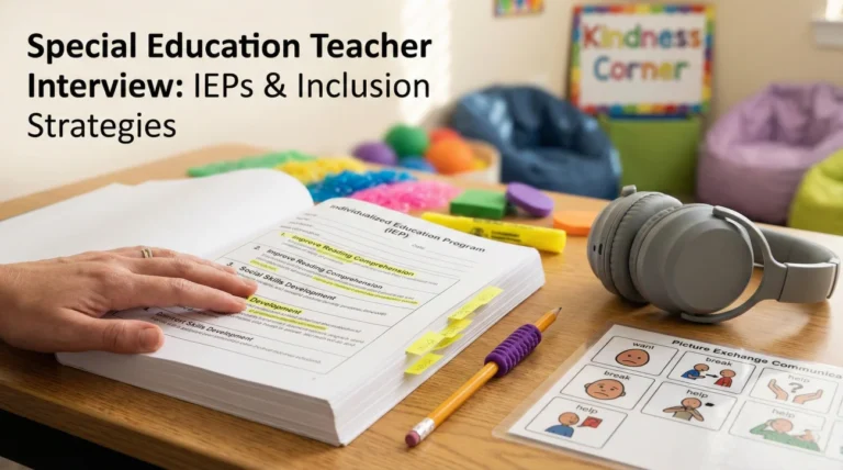 Special Education Teacher Interview Questions (IEPs & Inclusion)