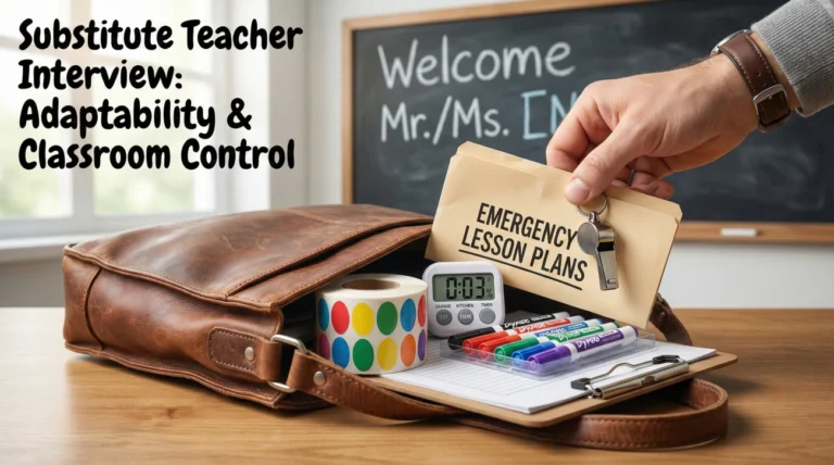 Substitute Teacher Interview Questions (Adaptability & Classroom Control)