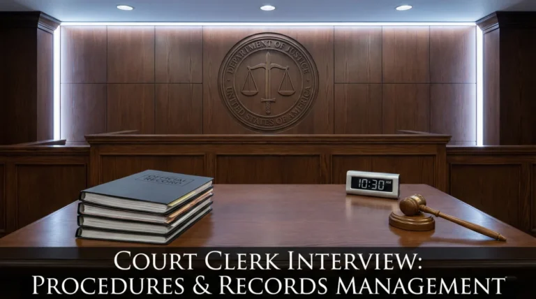 Court Clerk Interview Questions (Procedures & Records)