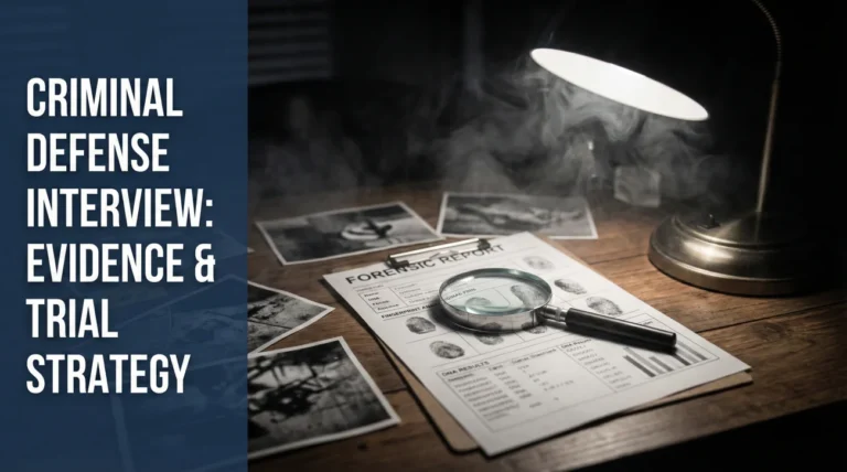 Criminal Defense Attorney Interview Questions (Evidence & Strategy)