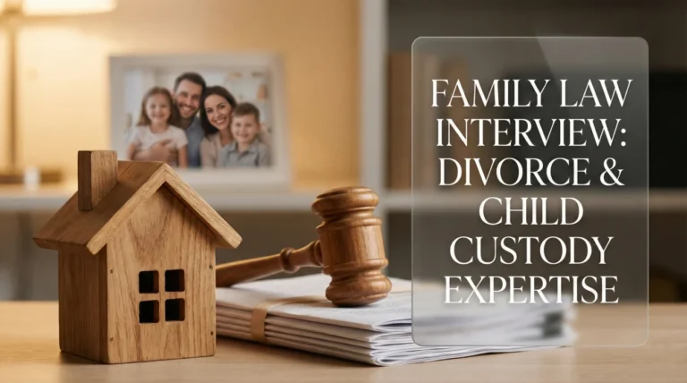 Family Law Attorney Interview Questions (Divorce & Custody)