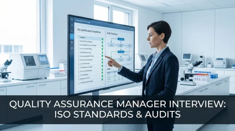 Manufacturing Quality Assurance Manager Interview Questions (ISO Standards and Audits)