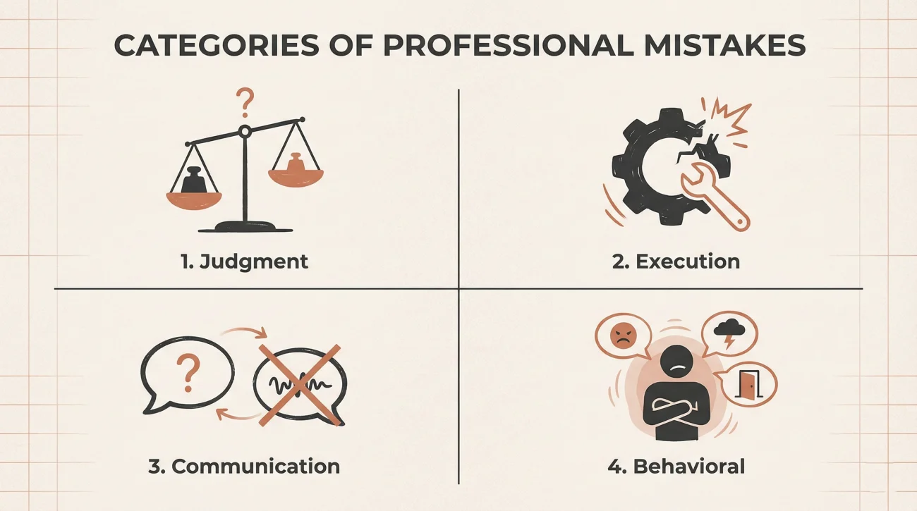 4 Categories Of Professional Mistakes