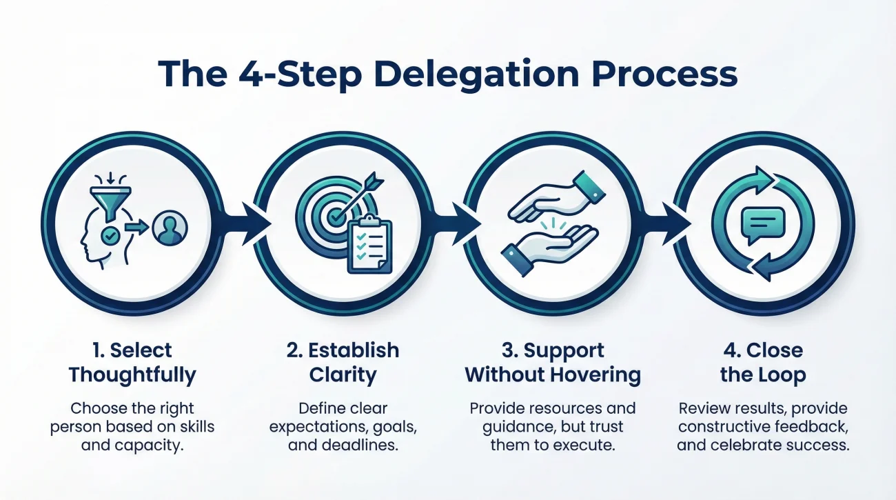 Four Step Delegation Process For Managers