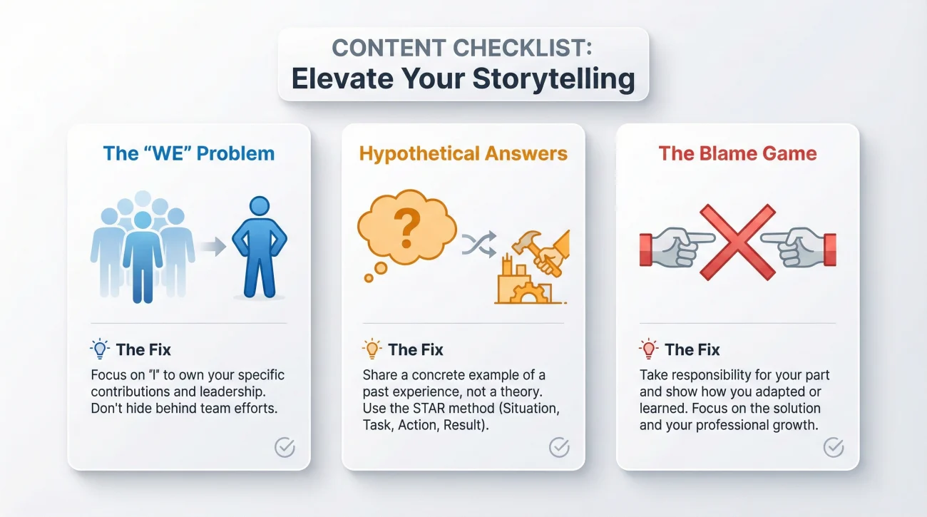 Improving Behavioral Interview Story Content By Avoiding Common Traps
