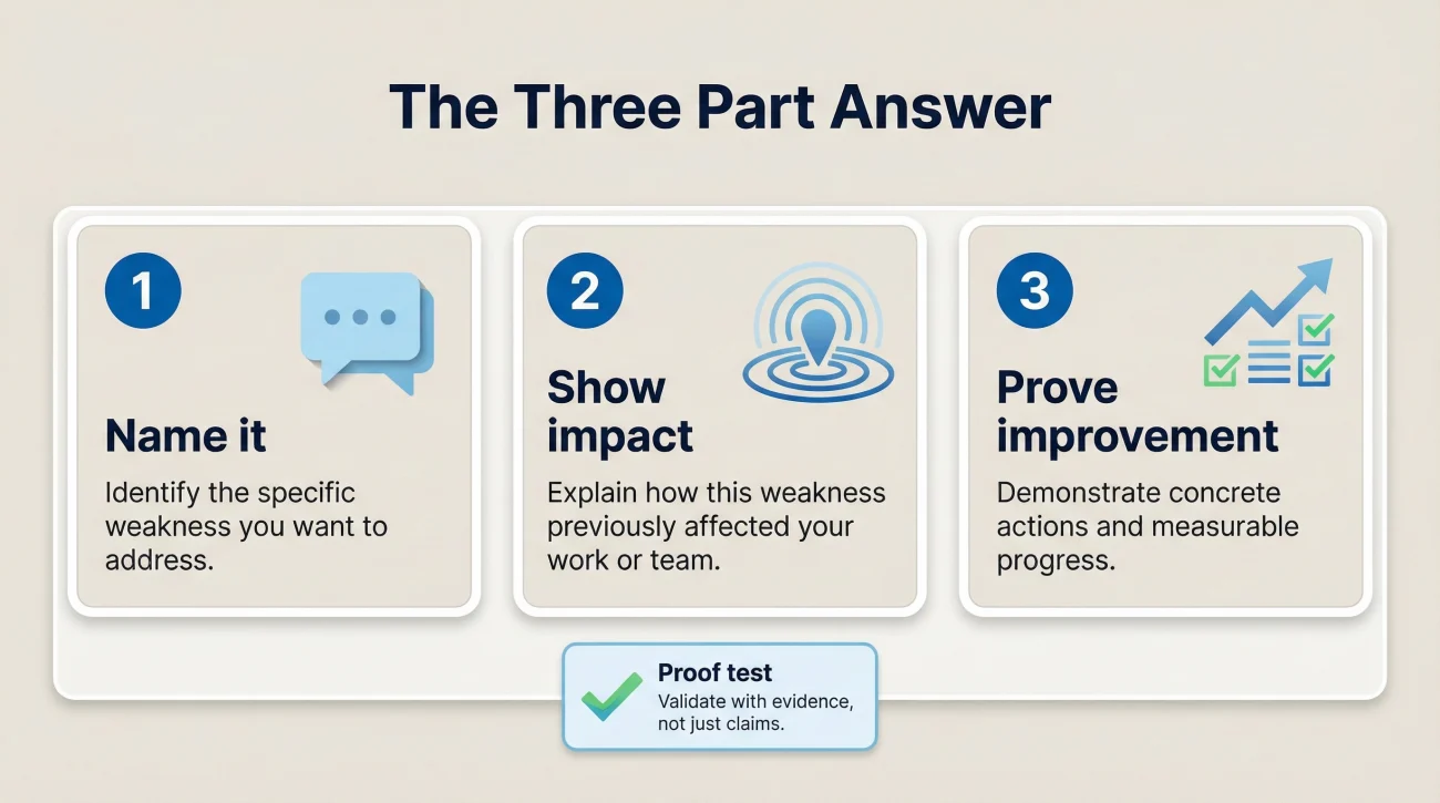 The Three Part Answer For Weakness Questions