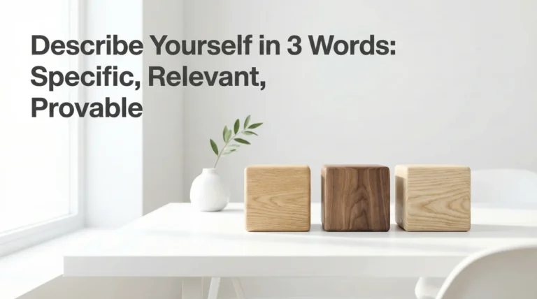 Describe Yourself in Three Words (Adjectives That Stand Out)