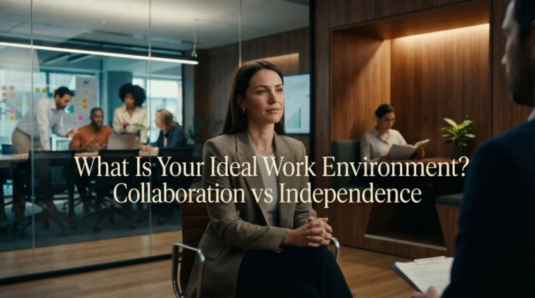Ideal Work Environment Interview Question (Collaboration vs Independence)
