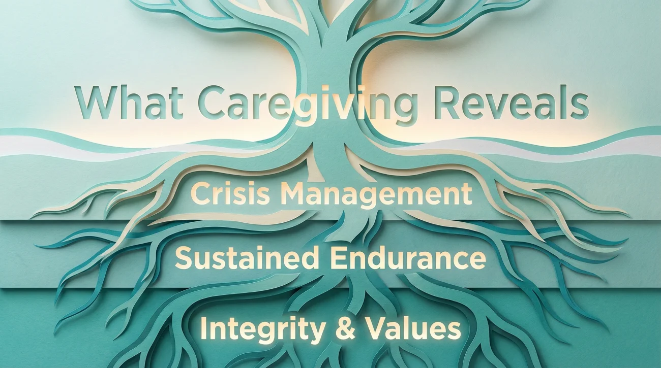 Caregiving Skills Revealed Layered Paper Infographic