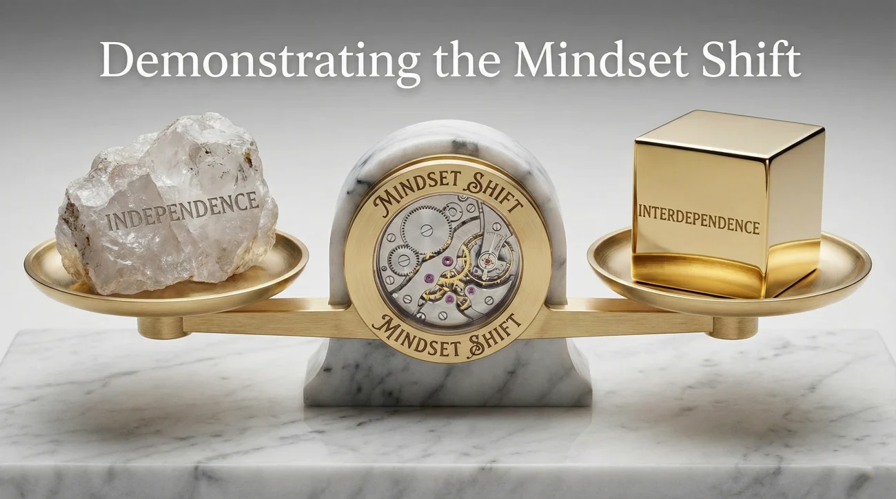 Mindset Shift From Independence To Interdependence Balance Scale