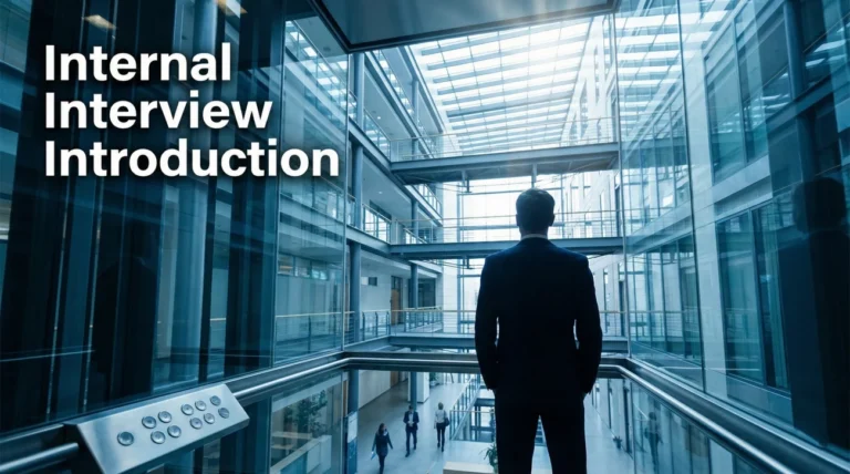 Internal Interview Introduction (Promotion Pitch)
