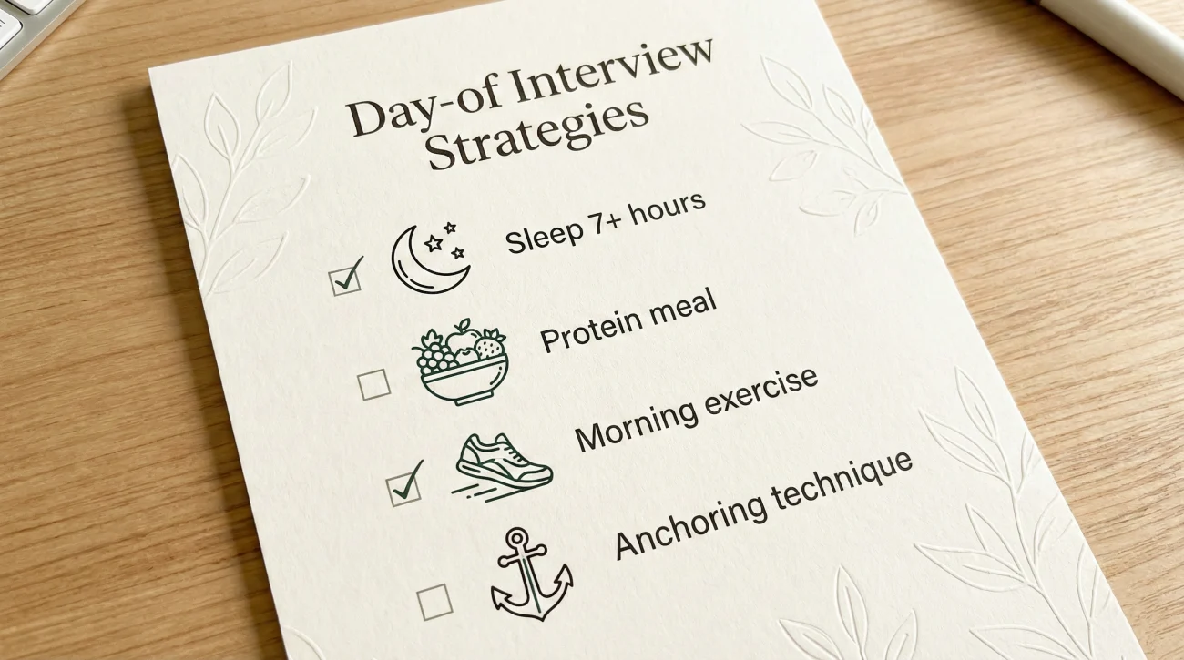 Physical Preparation Checklist For Interview Day